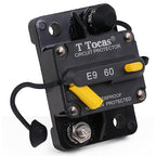 E9 60 Amp Circuit Breaker with Manual Reset | Waterproof IP67 Protection | UL Certified | 12V - 72V DC 60A Switchable