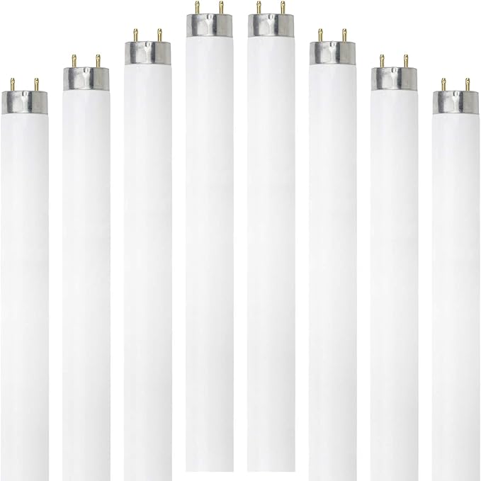 Dysmio Lighting F17T8-DL 17-Watt - 24 Inch,T8 Straight Tube, Medium Bi-Pin Base, 6500K - Daylight - Pack of 8