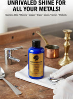 Metal Polish Paste – Stainless Steel, Copper, Brass and Chrome Cleaner – Remove Tarnish, Restore Shine – Long Lasting Anti-Tarnish Formula, 8.8 oz (250 g)