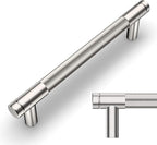 Amerdeco 30 Pack Brushed Satin Nickel Cabinet Pulls 5 Inch(128mm) Hole Center Drawer Pulls Cabinet Hardware Kitchen Cabinet Handles for Bathroom Dresser Pulls ZH0031