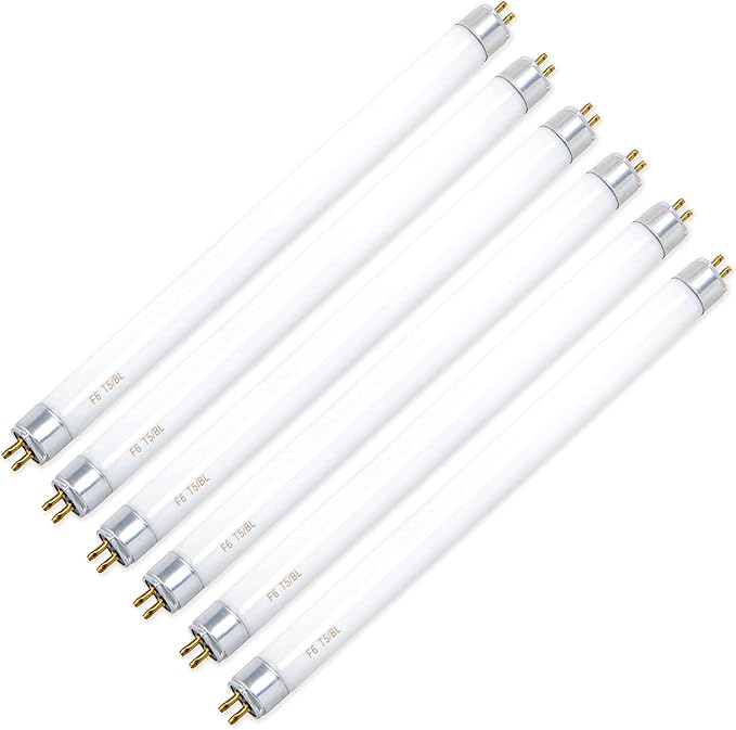 6 Pack UVA-BL T5 6W 32050 F6T5/BL Replacement Bulb Fluorescent Light Tube 6 watt for DynaTrap DT2000XL,DT2000XLP and DT3012, 9 Inches