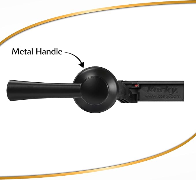 Korky Strongarm Metal Toilet Handle and Lever - Universal to Fit Front, Angled, Side, Left, and Right Mount Toilets - Matte Black, Simple Style, 6034BP