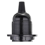 Replacement 2 Pack E26 E27 Bakelite Black Color Medium Base Light Socket Keyless DIY Vintage Style Edison Lamp Holder Insert Light Bulb or Lampshade