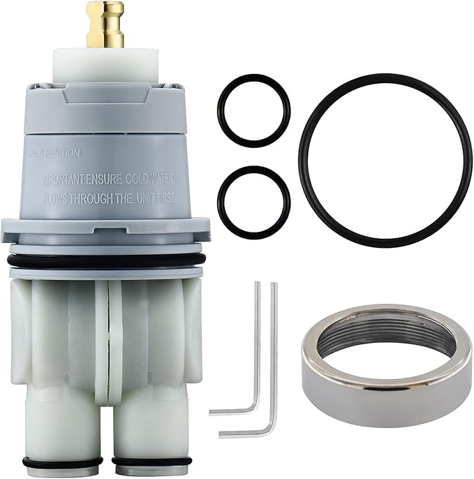 RP46074 Shower Cartridge, Compatible with Delta 13/14 Series Shower Faucet, Replacement Monitor MultiChoice Cartridge, Single Handle Universal Shower Cartridge Repair Assembly with RP22734 Bonnet Nut