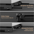 Appliance Rollers Heavy Duty,Newest Extendable Appliance Sliders,Liftable Washing Machine Base,Easily Move Washer and Dryer Machines,Refrigerators,Furniture-Black