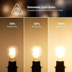 Lepro Vintage LED Bulbs, Dimmable Filament Bulb, 8W 800LM, 60W Equivalent, 2700K Warm White, Classic Clear Glass, A19 Shape, E26 Base, Pack of 5