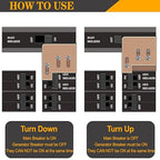 Generator Interlock Kit for Square D QO or Homeline150 or 200 amp Panels, 1 3/8 Inch Spacing Between Main and Branch Breaker