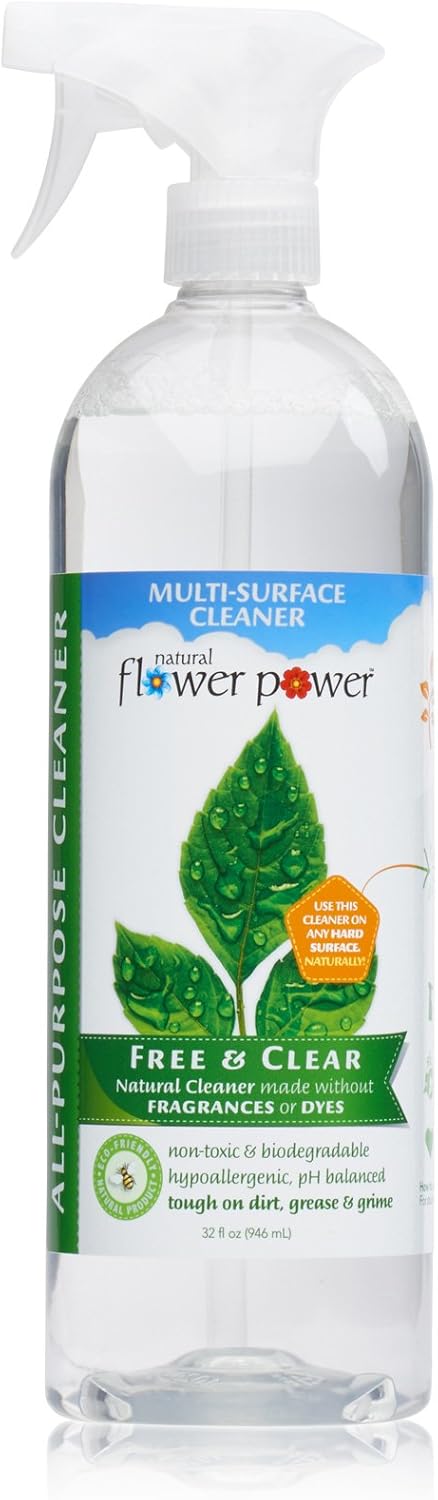 All-Purpose Cleaner Concentrate - Makes 32 Fl Oz Just Add Water - Multi-Surface Cleaning Spray, Non-Toxic, No Harsh Fumes or Chemicals, Child & Pet Safe - Free & Clear (Unscented)