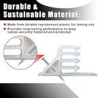 100Pcs Cable Stackers, White Cable Staples Clips with Steel Nails, Electrical Wire stackers, Insulated Cord Staples Multi Cable Wire Clips for Suitable Most Cables