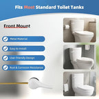 iFealClear Universal Toilet Handle - Front Mount Flush Lever, Solid Brass, White & Easy to Install - Fits Most Toilets