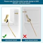 Hygie Rinse Toilet Tank Lever, Brushed Gold - Universal, Durable Metal, Includes Flapper Chain, Easy Installation, Replacement Kit for Toilet Handle