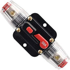 Fuse Holders 50amp 20-300A Inline Circuit Breaker for Car Audio and Amps Overload Protection Reset Fuse Inverter 12V-24V DC Replace Fuses
