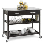 5-Inch Swivel Caster Wheels, 7/16-Inch Stem Diameter Rubber Wheel, Heavy Duty TPR Thermoplastic Rubber Replacement Wheels, 225-lb per Wheel- 4 Pack