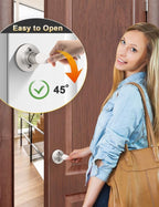 Mengico 8 Pack Satin Nickel Dummy Door Lever, Single Right Side Door Handle for Closets, Non-Turning Pull Only Lever Set, Wave Style Interior Door Knob