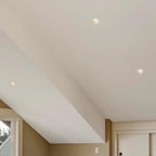 Maxxima 2" Canless Sloped Recessed Anti-Glare LED Downlight, For Sloped Ceilings, 600 Lumens, IC Rated, 5 Color Temperature Selectable 2700K/3000K/3500K/4000K/5000K, Dimmable, Round White Trim 90 CRI