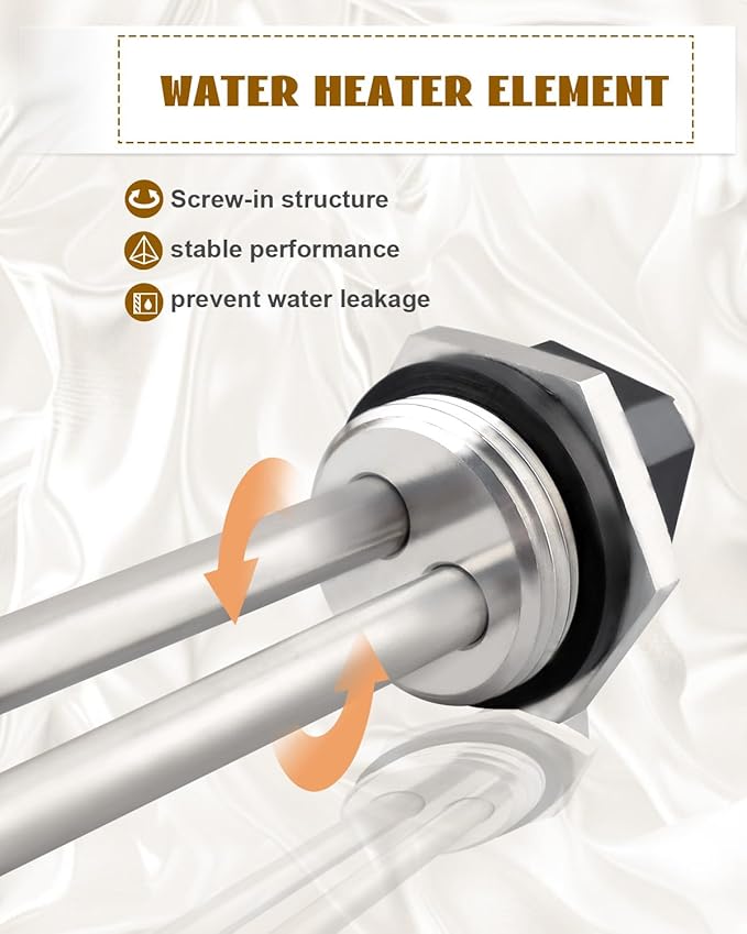 Water Heater Element 4500W 240V, Fit for AO Smith ECT 52/55/66/80/120, ECS 30/40/50, ECLN ELJN ECJN 40, ECL 30/50, E6 Electric Water Heater, Silver