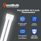 GoodBulb PLL24/850 | 24W 12.7" Twin Tube Compact Fluorescent Light Bulb | 4-pin 2G11 Base 5000K Daylight 1500 Lumen | 36000 Hour Long Life Biax | Pack of 10