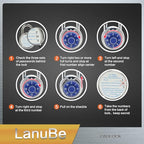 LanuBe Standard Dial Combination Lock, 2 in. Wide, with Different Combinations, Blue Turnplate, Pack of 16; Lock for School, Employee, Gym Sports Locker, Case, Toolbox, and so on