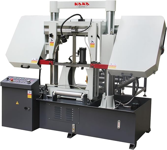 KAKA Industrial Metal Bandsaw 15.7 Inch Capacity Double Column Horizontal Band Saw Hydraulic Control Semi-Automatic for Metal Fabrication Shops,Industrial Workshops TGK-16A