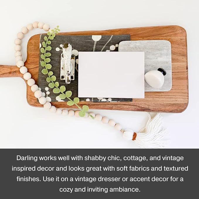 Country Chic All-in-One Chalk Paint for Furniture, Cabinets, Home Decor, Eco-Friendly, Matte Finish, Built-In Primer & Top Coat for Wood, Metal - Darling (Light Purple) - 4 oz (118 ml)