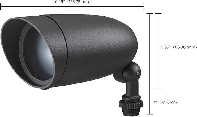 Nuvo Lighting 62/1203 LED Landscape Flood Fixture, Dark Gray, 9W, 120V, 3000 Kelvin Temp, 900 Lumens Output, 50000 Average Rated Hours, Circular LED Module Bulb, Rugged Construction 6.25 in