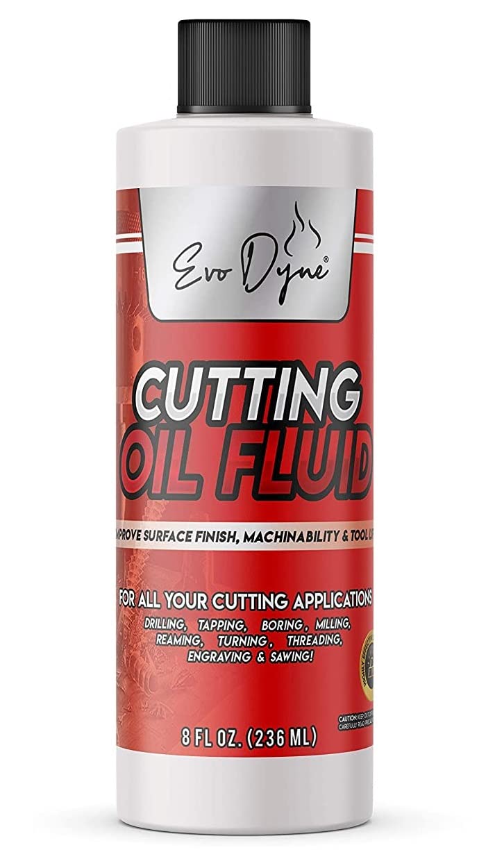 3-Pack Evo Dyne Cutting Oil Fluid 8oz, Made in USA - Multipurpose - Cutting Oil for Drilling, Tapping, Milling - Machine Cutting Fluid | Safe on Metal & Glass
