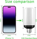 Flame Light Bulbs, 4 Modes LED Flame Effect Light Bulb, E26 Base Flickering Light Bulb with Gravity Sensor,Flickering Light Bulbs Halloween Home Party (Green-2 Pack), AF240301A