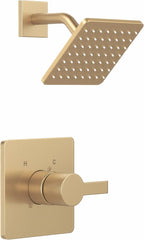 Replacement for Delta 13/14 Series Shower Trim Kit, Compatible with Delta R10000 Valve Shower Faucet Set, Brushed Gold Shower Head and Handle Set, Champagne Bronze (Cartridge and Valve Not Included)