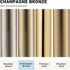 Replacement for Delta 13/14 Series Shower Trim Kit, Compatible with Delta R10000 Valve Shower Faucet Set, Brushed Gold Shower Head and Handle Set, Champagne Bronze (Cartridge and Valve Not Included)