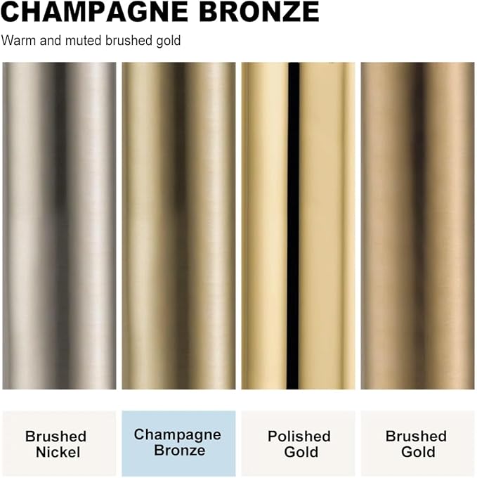 Replacement for Delta 13/14 Series Shower Trim Kit, Compatible with Delta R10000 Valve Shower Faucet Set, Brushed Gold Shower Head and Handle Set, Champagne Bronze (Cartridge and Valve Not Included)