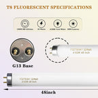 F32T8/841 32W 48 Inch T8 Fluorescent Tube Light Bulb, T8 Fluorescent Bulbs 4 Foot, 4ft Light Bulb, 4100K Cool White, 2850 Lumens, G13 Medium Bi-Pin Base,10 Pack