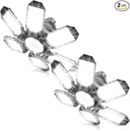 LED Garage Lights - 30000LM Super Brighter Garage Lighting w/ 6 Deformable Panels 6500K Led Shop Lights E26 Screw in Base for Basement Workshop Warehouse Attic - 2Pack