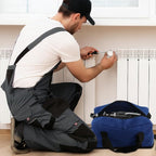 Small Tool Bag,Close Top Wide Mouth Tool Organizer Bag,Large Capacity Tool Bags for Men,Canvas Tool Storage Bag for Storage Handbag for Screwdrivers,Wrench,Pliers Hand Tools (Royal Blue, 20 Inch)