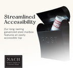 NACH Vicki Style Black Wall Mount Mailbox, Made from Heavy Duty Galvanized Metal, Waterproof & Rust-Resistant, Secure Mails & Package Storage, 12.5 x 11 x 4.5 Inches