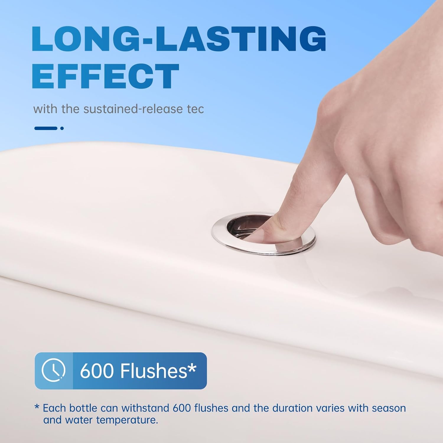 Vacplus Toilet Bowl Cleaners - 3 Pack, Automatic Long-Lasting Toilet Cleaner Bottles, Easy-to-Use & Powerful Cleaning