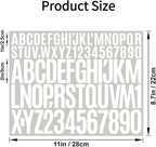10 Sheets 780 Pcs Vinyl Letter & Number Stickers - Waterproof, Self-Adhesive Alphabet for Mailbox, Door, Window, Cars, Boats, Address (White, 1in&2in)