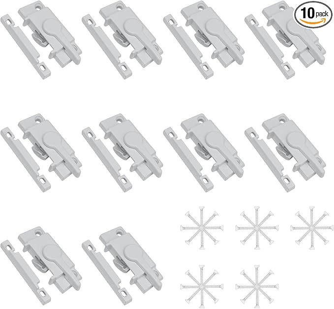 Window Sash Lock Fit Sliding Window Door for Replacement (10 Pack)