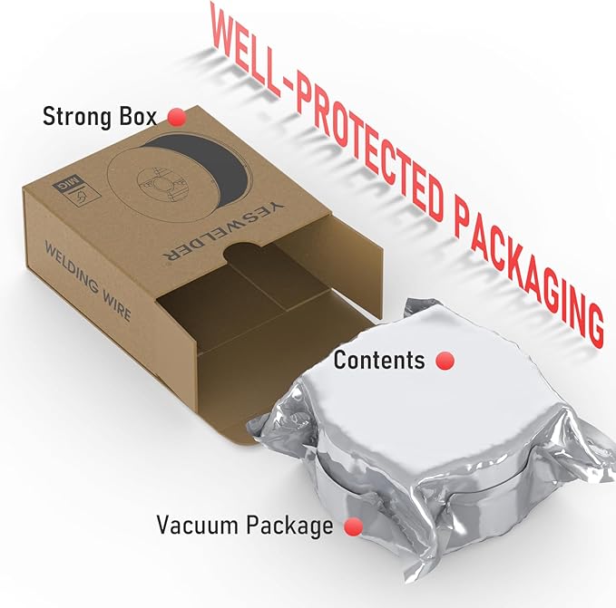 YESWELDER Flux Core Gasless MIG Wire, E71T-GS Mild Carbon Steel .030-Inch Diameter 2-Pound, Strong ABS Plastic Spool Welding Wire