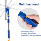 ITTAHO Shower Squeegee for Glass Doors, All-Purpose Extendable Window Squeegee with 2 Blades and Stainless Steel Pole, Window Cleaner Tool for Shower Doors, Windows, Bathroom and Car Windshields