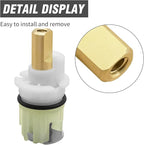 2Pcs RP25513 Faucet Stem, Faucet Repair Kit with RP24096 Cartridge RP4993 Seat and Spring RP24097 Turn Stop1/4, Replace for Fixing Leakage