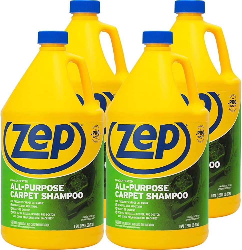 ZEP All-Purpose Carpet Shampoo Concentrate 128 ounce ZUCEC128 (Case of 4)