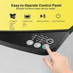 COSTWAY Portable Washing Machine, 7.7lbs Capacity Compact Laundry Washer and Spin Combo with 6 Programs, Built-in Barrel Light, Full-Automatic Washing Machine for Apartments Camping RVs Dorm, Yellow