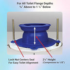 One N Done Toilet Flange Repair Kit – Complete Toilet Wax Ring Replacement Kit – Durable Waxless Toilet Ring – Includes Toilet Flange Bolts and nuts,washers - Toilet Flange Extension Kit (3 Packs)