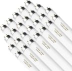 25 Pack F32T8/841 Fluorescent Tube 48 Inch, T8 Fluorescent Light Bulb 4 Foot 32 Watt 4100K Cool White 2600 Lumens G13 Base