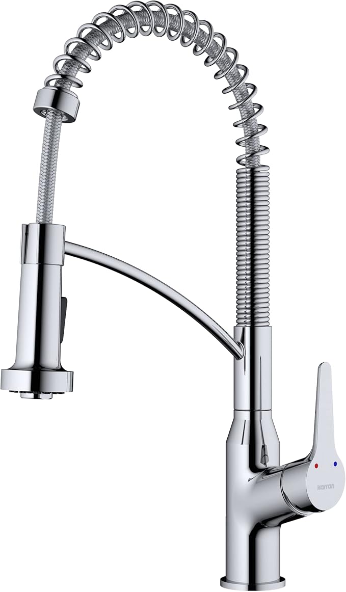 Karran Scottsdale Single-Handle Pull-Down Sprayer Kitchen Faucet in Chrome