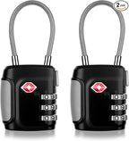TSA Locks for Luggage, Compatible Locks 4 Digit Padlock for School Gym Sports Locker Combination Lock Security Padlock Travel Lock for Suitcase Luggage Backpack, Cabinet Filing Cabinets（2 Pack ）
