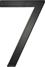 Adoorn 4 Inch Mailbox Numbers - Number 7, Black Color, Each Sold Individually, Premium Metal Self Stick Address Numbers, Weatherproof Mailbox Numbers for Outside