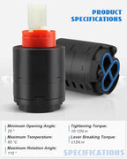 Pressure Balance Cartridge 40PHF-1 Fit for Shower Faucet, Shower Cartridge Replacemen (40mm)