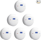 6 Pack 10 Year Battery Operated Smoke Detector and Carbon Monoxide Detectors, Travel Portable Photoelectric Fire Co Alarm for Home, Kitchen