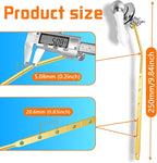 Boltigen Toilet Handle Replacement Kit, Front Mount Flush Handle for Toilet Tank, White Toilet Lever Replacement with Stainless Steel Flapper Chains, for Universal Toilets Flush Repair